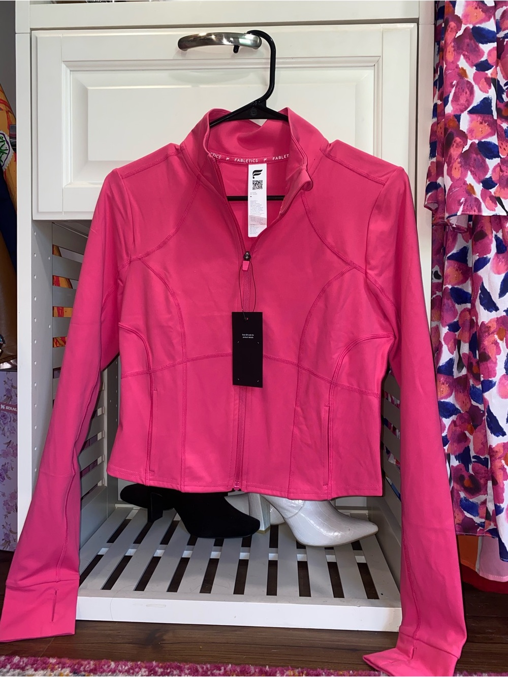 Fabletics Hot Pink Full-Zip Jacket - Picture 3 of 7